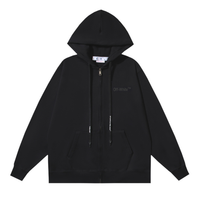 Off-White Off-W Monogram Zip Hoodie - Negro Monograma Negro