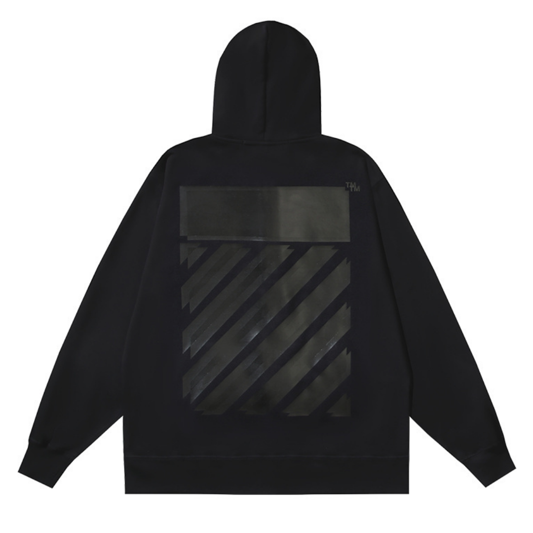 Off-White Off-W Monogram Zip Hoodie - Negro Monograma Negro