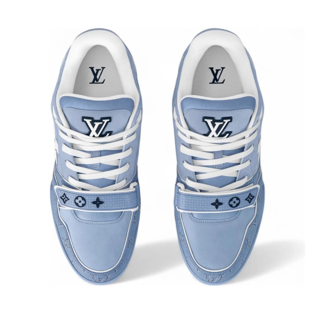 Monogram Blue White Trainer