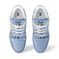 Monogram Blue White Trainer