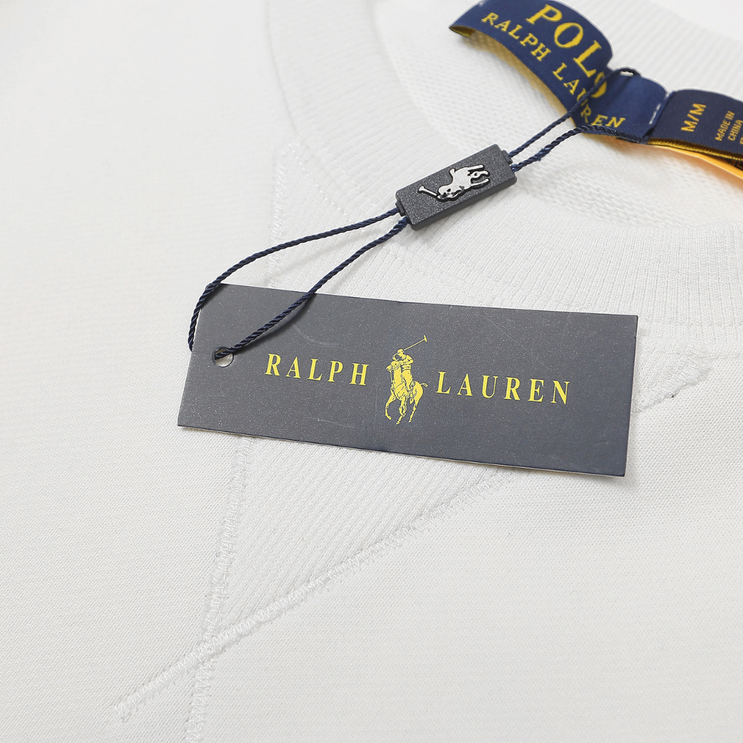 Camiseta Polo Ralph Lauren Blanco Cielo Azul Logo Negro