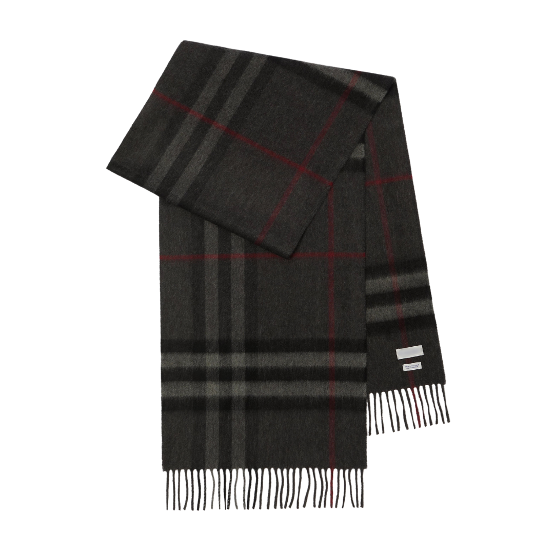 Monogram Scarf Negro Plaid Rojo