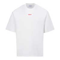 Off-White Off-W Monogram T-shirt - Blanco Off Blanco Patrón Rojo