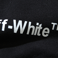 Off-White Off-W Monogram Zip Hoodie Azul Blanco Cadena