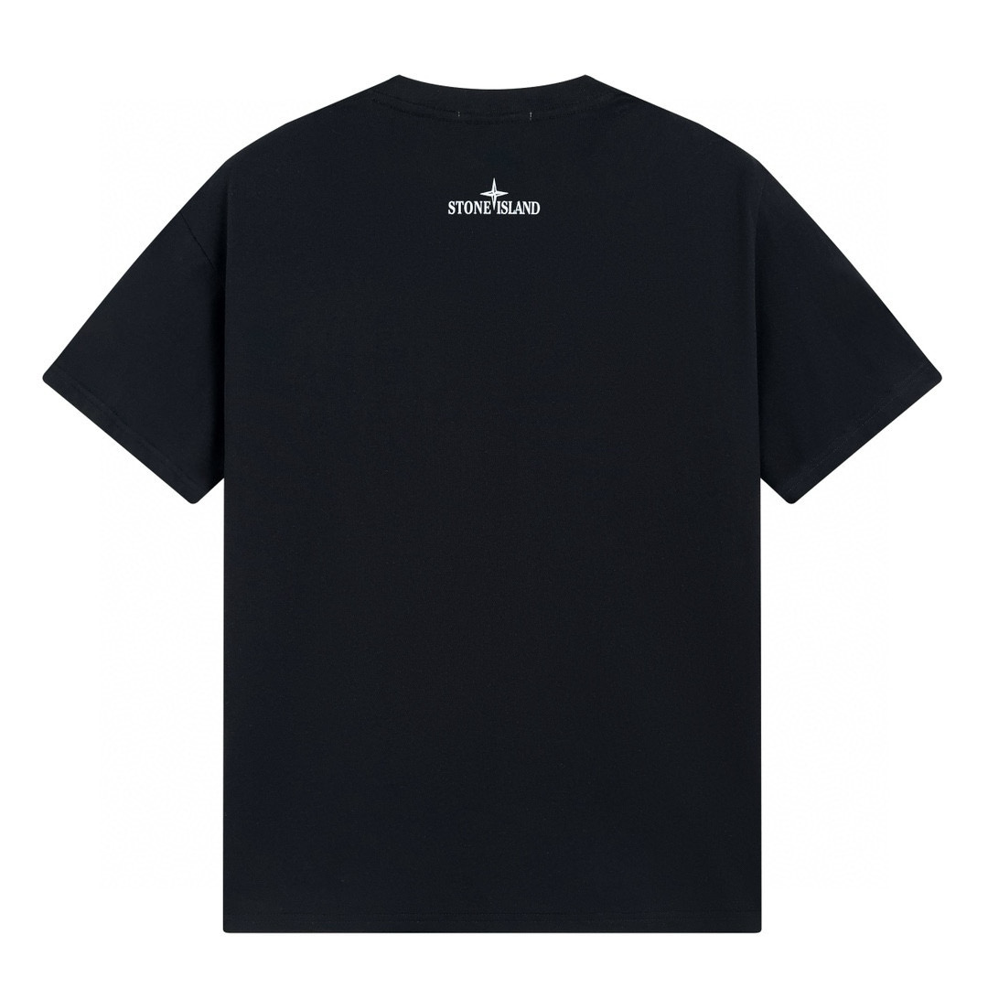 Camiseta Stone Island Negro Negro Estrella