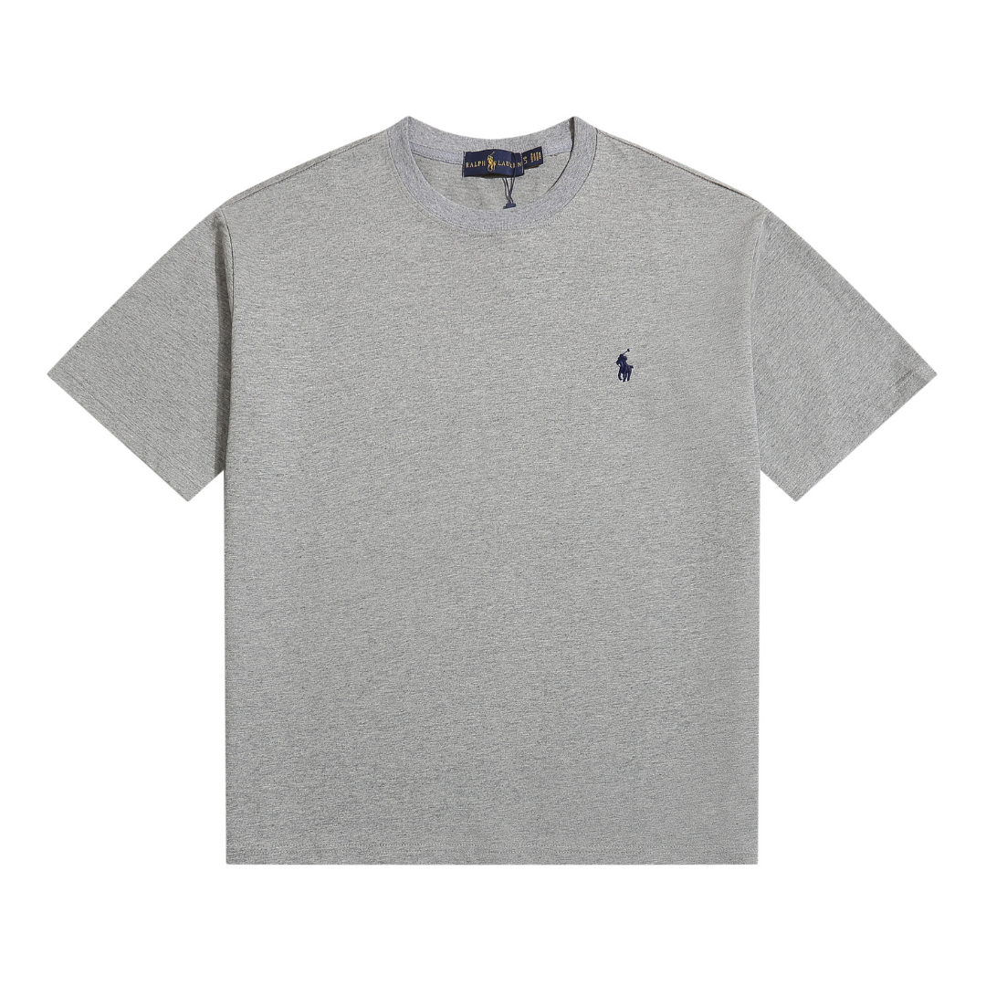 Camiseta Polo Ralph Lauren Gris Blanco Logo Negro