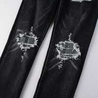 Amr Black Diamonds Jeans Negro 2