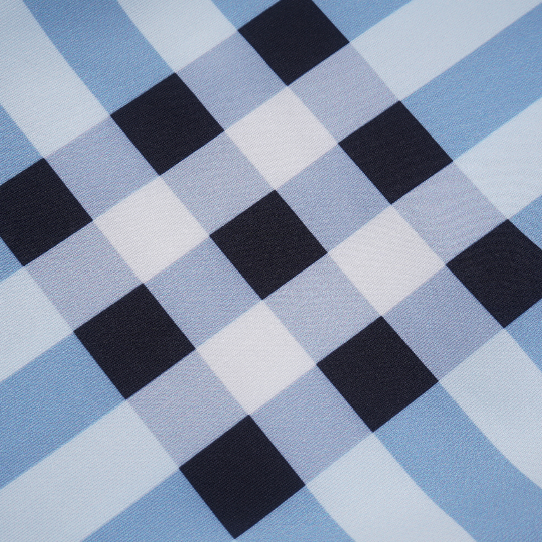 BB Monogram Shorts Cuadros Azul Claro