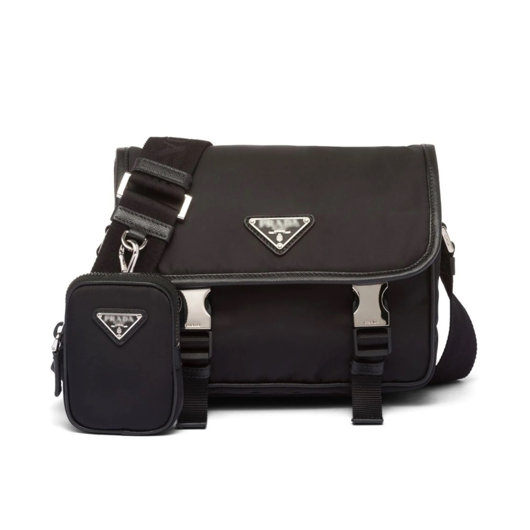 Messenger Trio Bag Blanco Triangulo
