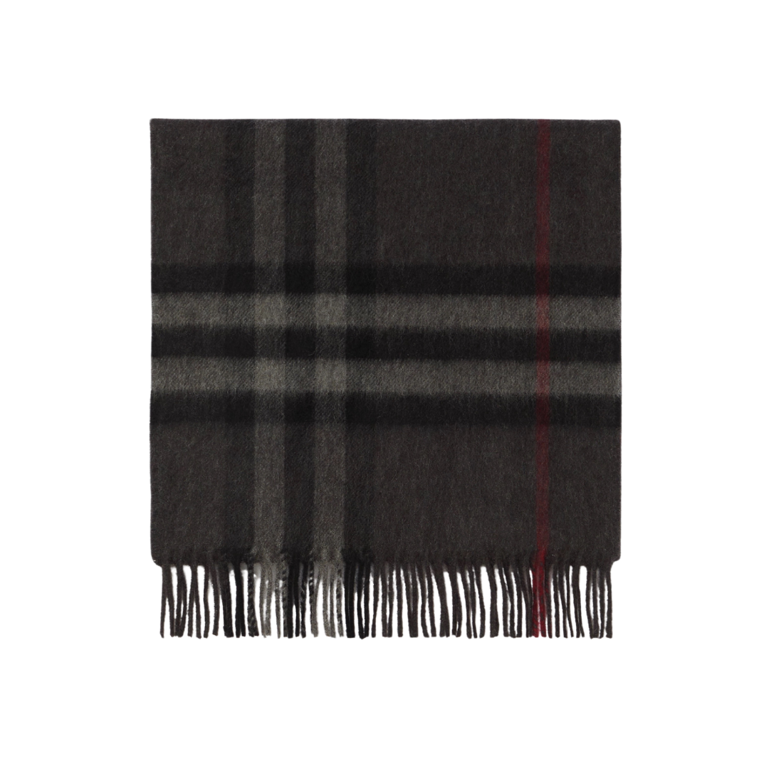 Monogram Scarf Negro Plaid Rojo