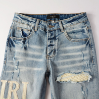 Amr White Patch Jeans Blanco 2