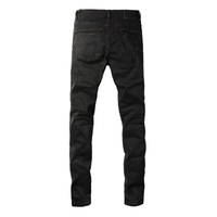 Purple Triple Ripped Black Jeans