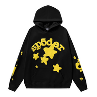 Conjunto Sp5der Negro Estrellas Amarillo