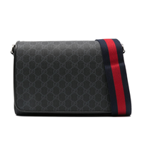 Messenger Bag Monograma Negro Rojo 2