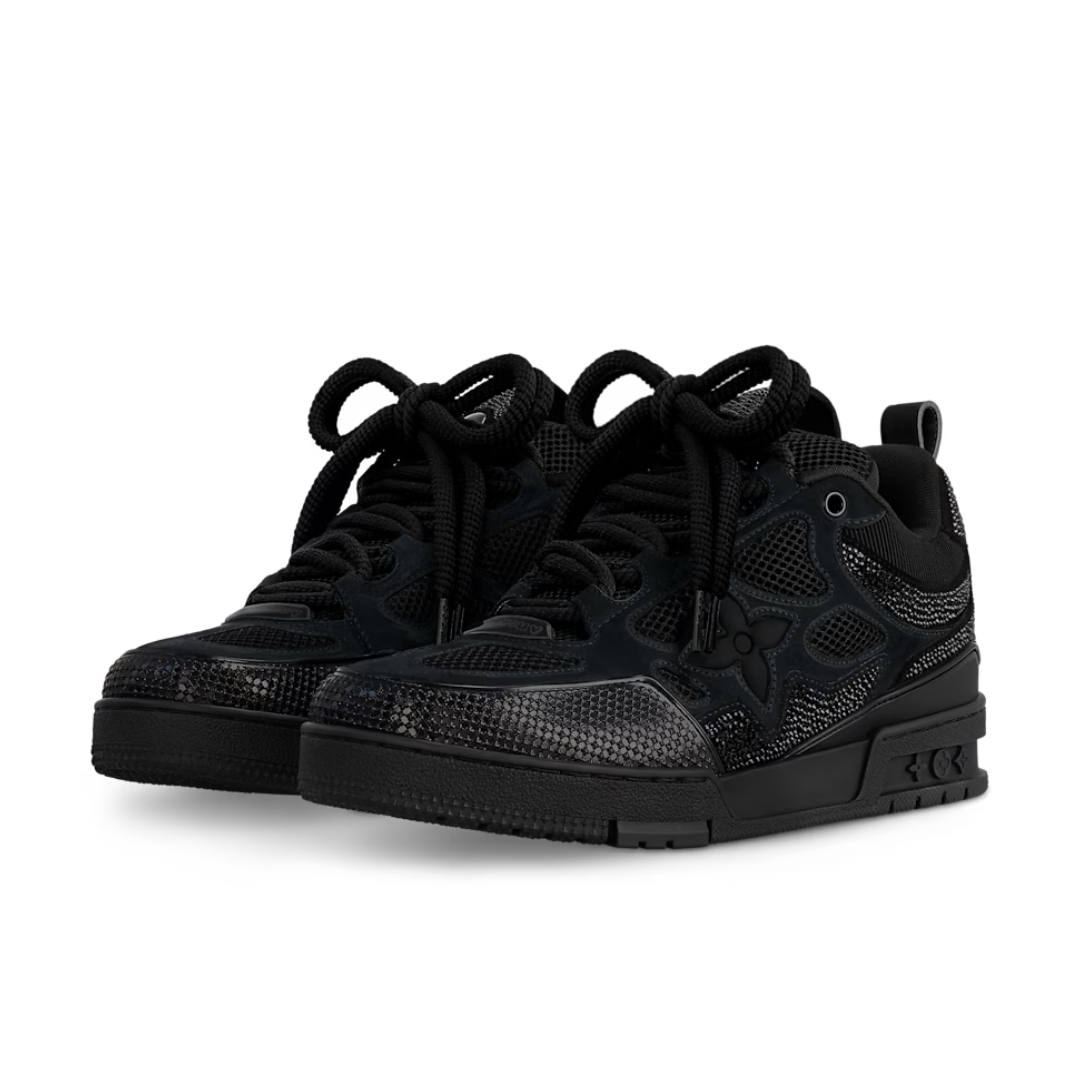 Skater Monogram Trainer Negro Estrellas