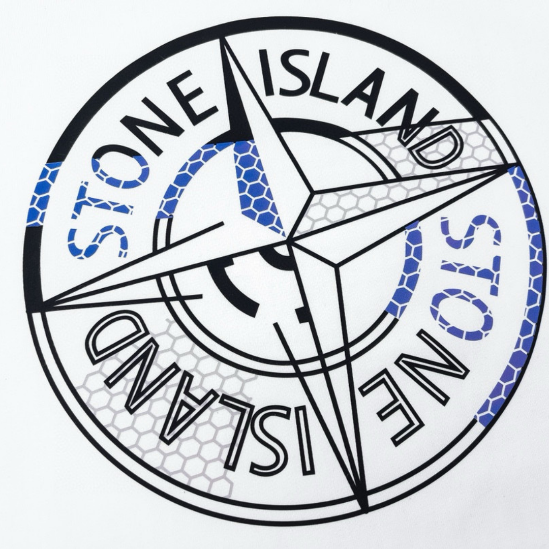 Camiseta Stone Island Blanco Estrella Blanca Negra