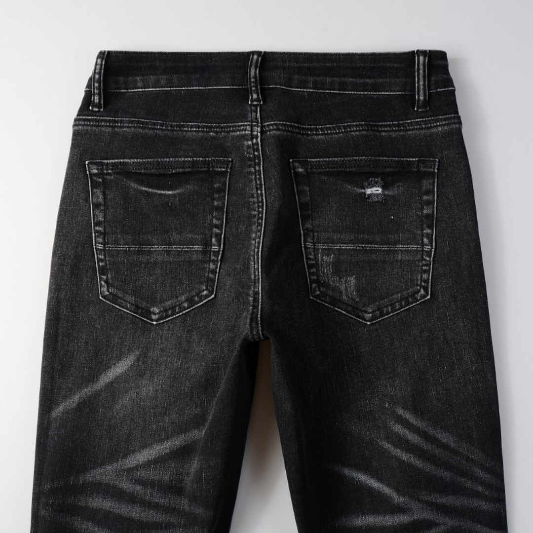 Amr Black Diamonds Jeans Negro 2
