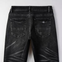 Amr Black Diamonds Jeans Negro 2