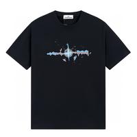 Camiseta Stone Island Negro Negro Camo Azul
