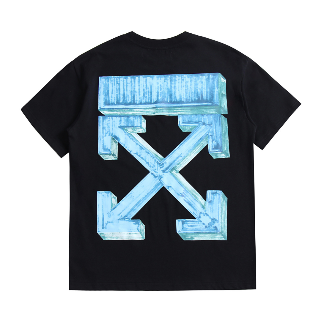 Off-White Off-W Monogram T-shirt - Negro/Azul