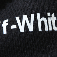 Off-White Off-W Monogram Zip Hoodie Negro Sigue Lineas