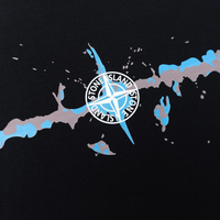 Camiseta Stone Island Blanco Lavado Claro Roturas
