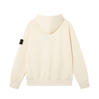 Buzo Stone Island Liso Beige Logo Negro