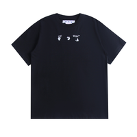 Off-White Off-W Monogram T-shirt - Negro Cuerdas Rojas