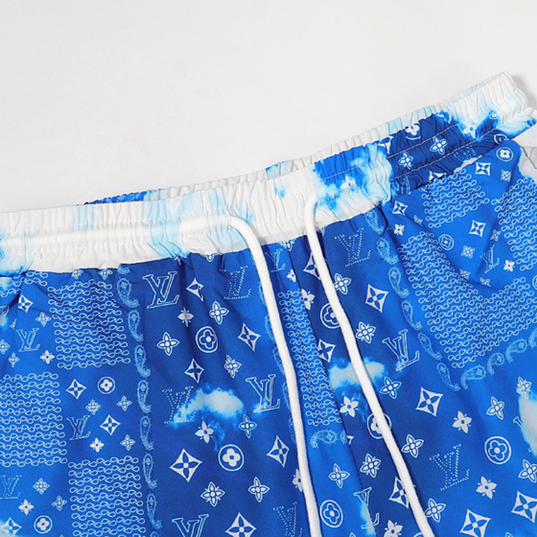 Monogram Short Set Azul