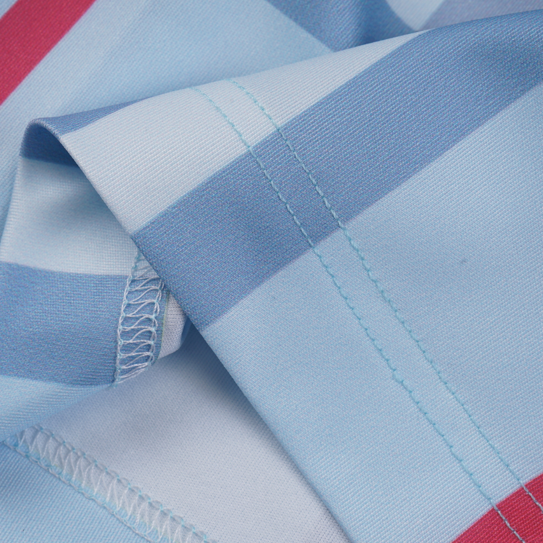 BB Monogram Shorts Cuadros Azul Claro