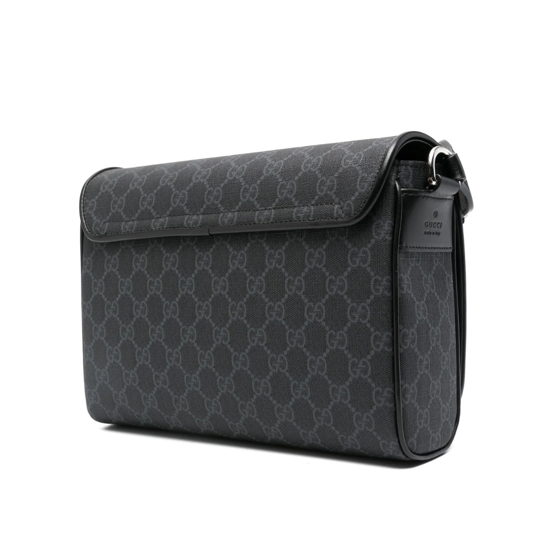 Messenger Bag Monograma Negro Rojo 2