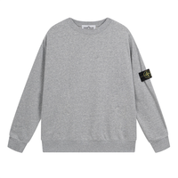 Buzo Stone Island Negro Negro Logo Blanco