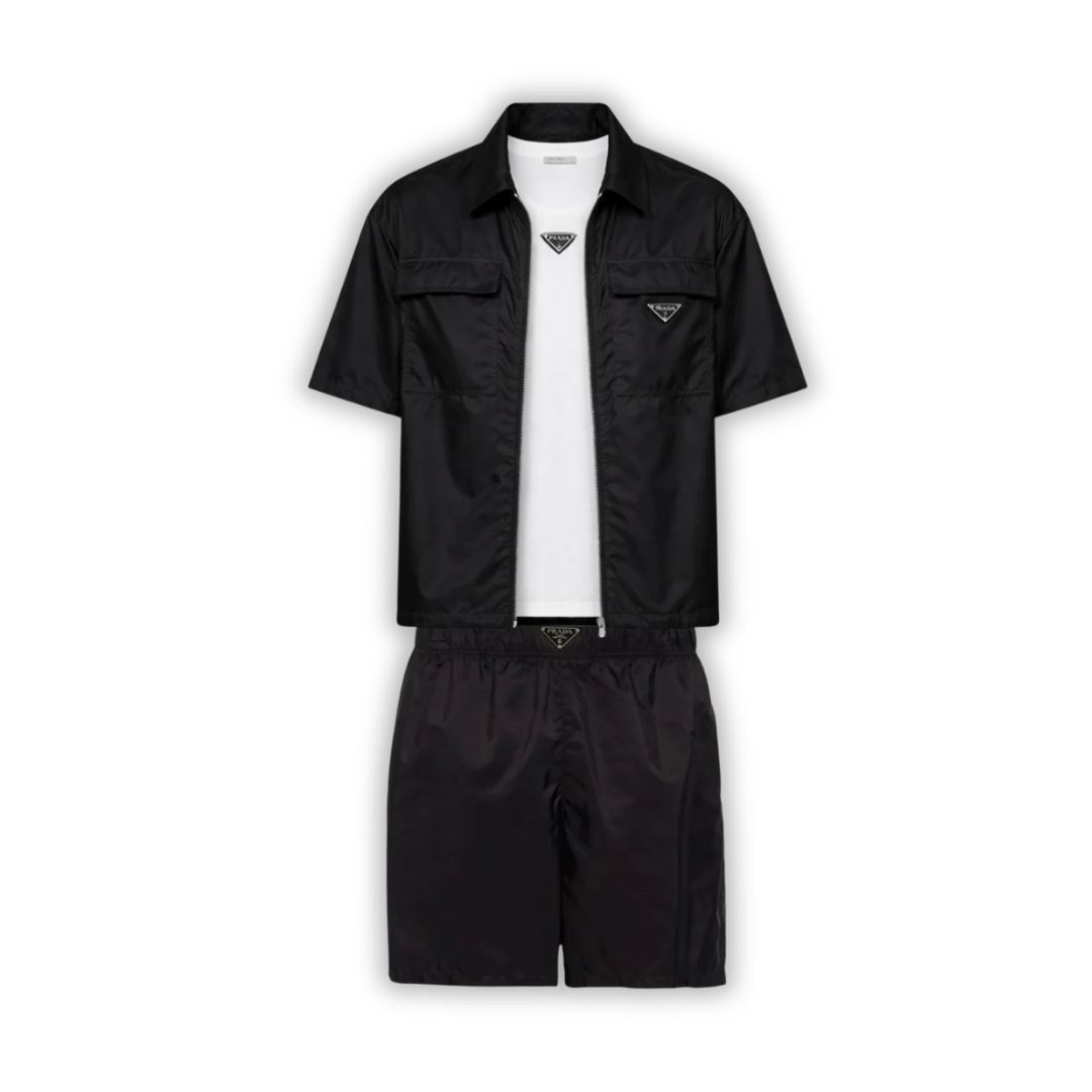 Louis Vuitton Monogram Short Set Negro Tonal Triángulo
