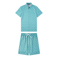 Monogram Short Set Camo Azul