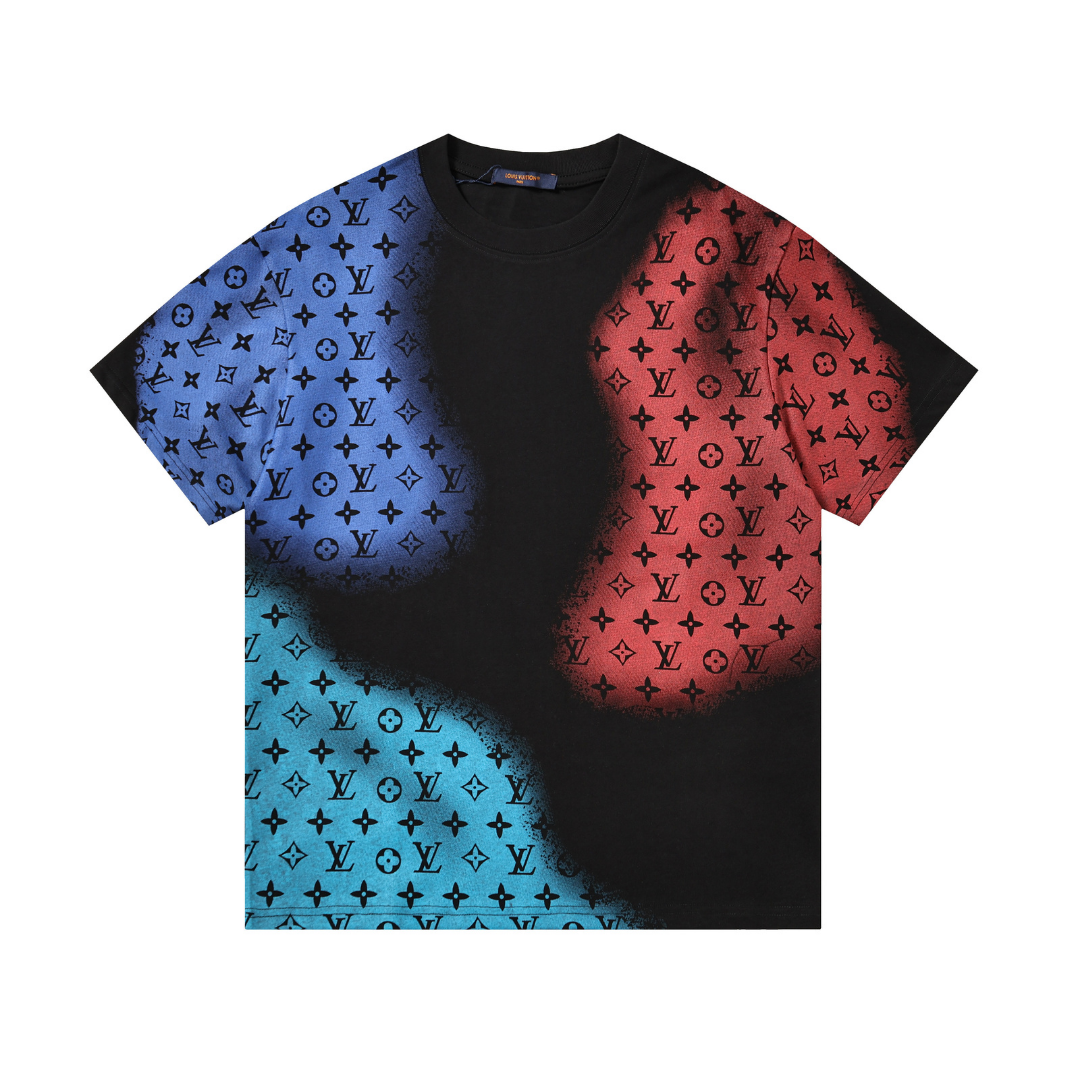 Monogram T-shirt Monograma Azul Rojo 2