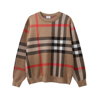 Monogram Sweater Camel Cuadros