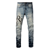 Amr Staggered Blue Jeans Azul 2