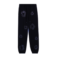 Denim Trs Diamonds Full Black Pants