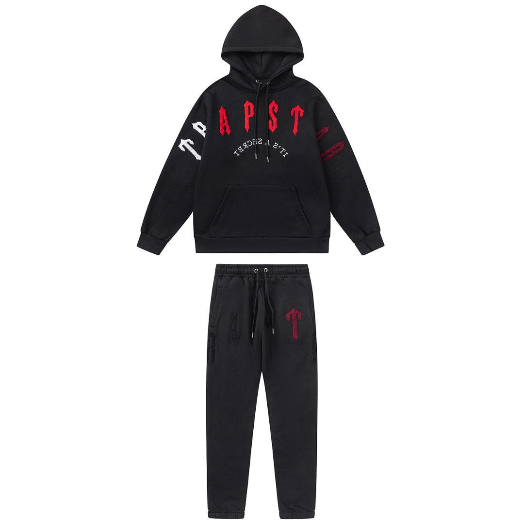 Conjunto Nova Neta Negro Pastel Rojo Fleco