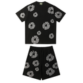 Denim Trs Black Grey Short set