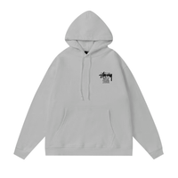 Buzo Stussy Gris Cubierta Blanco Teddy