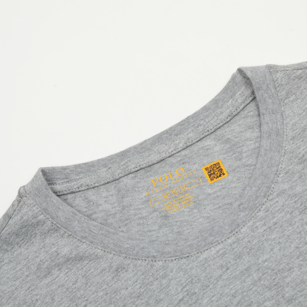 Camiseta Polo Ralph Lauren Gris Claro Blanco Nube