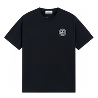 Camiseta Stone Island Blanco Blanco Logo Negro