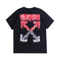 Off-White Off-W Monogram T-shirt - Negro Cuerdas Rojas