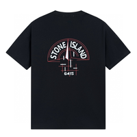 Camiseta Stone Island Negro Blanco Piedra Rojo