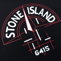 Camiseta Stone Island Negro Blanco Piedra Rojo