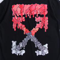 Off-White Off-W Monogram T-shirt - Negro Cuerdas Rojas