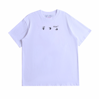 Off-White Off-W Monogram T-shirt - Negro Cuerdas Rojas