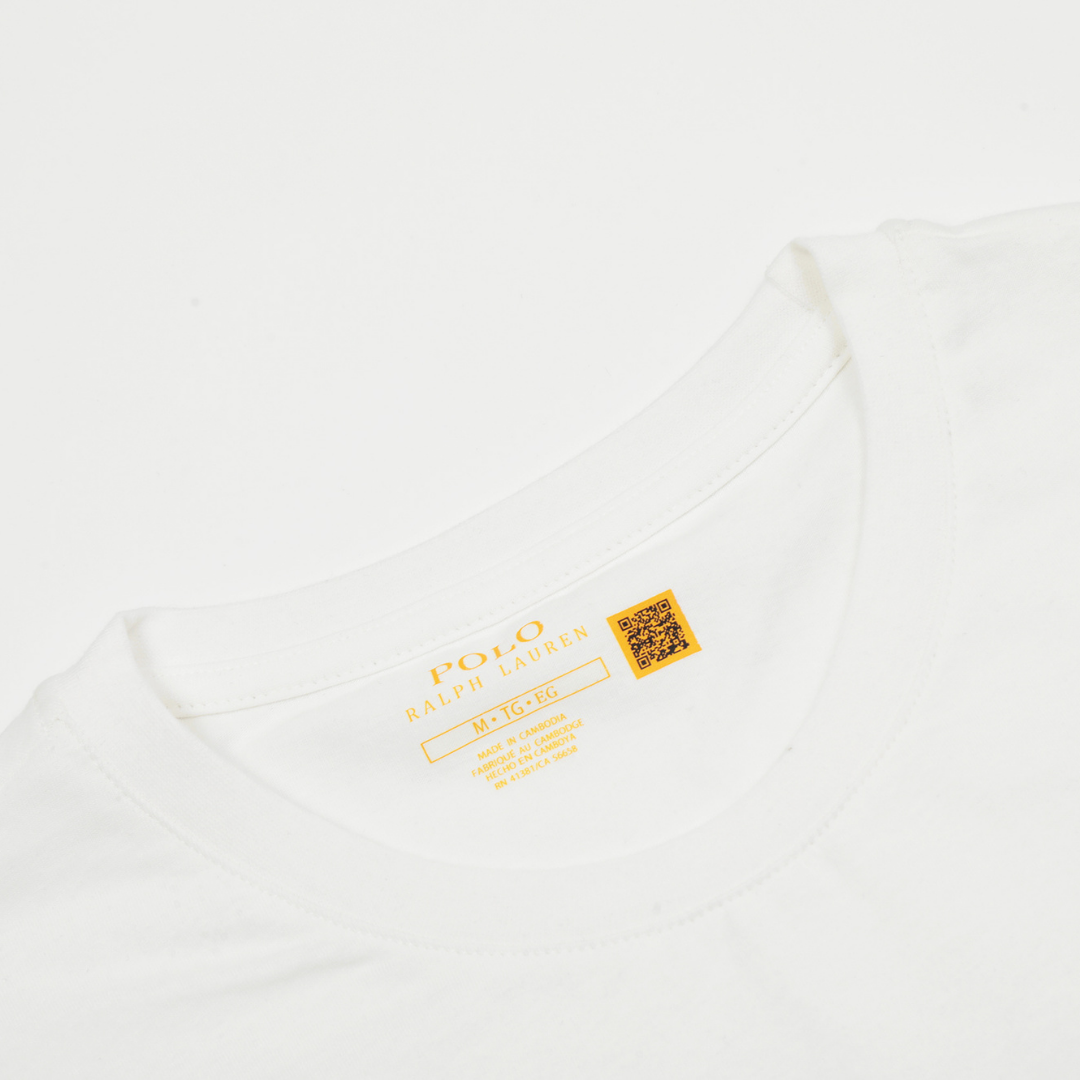 Camiseta Polo Ralph Lauren Blanco Blanco Sello Negro