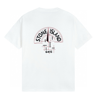 Camiseta Stone Island Blanco Blanco Logo Negro